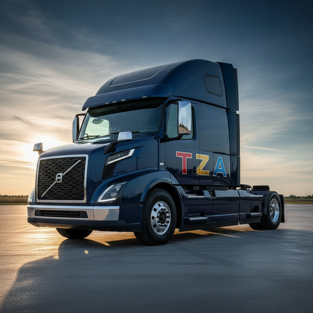 2025 Volvo VNL 860 sleeper truck with TZA Group branding